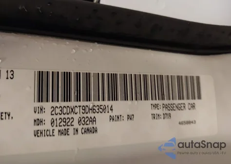 2013 Dodge Charger R/T from USA, damaged, VIN 2C3CDXCT9DH635014